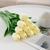 Flores decorativas 10 pçs Tulipa Flor Artificial Real Touch Bouquet PE Falso Fleurs Artificielles Tulipany Silikonowe Para Casa De Casamento