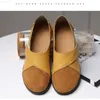 Отсуть обувь женская квартира Loafers Shoes Soft подлинная кожаная повседневная обувь Большой размер 35-44 Mocassin Boat Shoes For Women Hook Loop de Mujer L230724