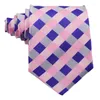 Gravatas Borboletas Gravata Masculina Roxo Rosa Clássico 9cm Estampado Xadrez Xadrez Gravata De Seda 3,6 Polegadas Slike