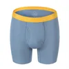 Caleçon 2023 haute qualité fibre de bambou Long Boxer hommes sous-vêtements U convexe boxeurs Shorts Sexy doux mâle culotte respirant