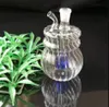 Glasrör rökande blåst vattenpipa tillverkar handblåsta bongs ribbad rundhet vattenrör