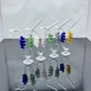 Glaspfeifen Rauchen geblasener Wasserpfeifen Herstellung mundgeblasener Bongs Klassisches Zigarettenset aus farbigem Glas mit Sockel