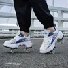 Inline Rolschaatsen 2023 Nieuwe Vervormen Rolschaatsen 4 Wielen Kind Jeugd Vervorming Schoenen Mode Parkour Sneakers Kid Kinderen Loopschoenen gift HKD230720