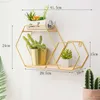 Decorative Objects Nordic Shelf Decoration Metal Wall Kitchen Living Room Figurines Crafts Display Racks Home Decor Storage Rack L230724