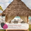 Decoratieve Bloemen Tiki Bar Hut Tapijt Trim Kunstmatige Stro Mat DIY Dakterras Decor Riet Tegel Palm Rollen