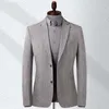 Ternos masculinos primavera verão blazer de linho fino jaqueta de negócios casual de alta qualidade festa roupas de casamento slim fit outwear