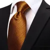 Laço Laço Moda Seda Luxo Masculino Gravata Dourada Sólida Com Clipe Para Homem Acessórios Terno Casamento Festa De Negócios Presente