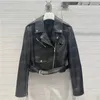 Куртки из искусственной кожи женские дизайнерские укороченные пальто крутая мотоциклетная куртка для девочек хип-хоп уличная одежда