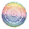 Fronha 30 Estilos Redonda Mandala Padrão Fronha Boêmia Capa de Almofada Boho Almofadas de Chão Decoração da Casa 43x43cm 230724