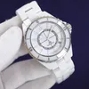 Montre automatique en céramique de haute qualité pour hommes et femmes Mouvement exclusif saphir de 38 mm L'usine super phosphorescente produit des détails parfaits de la montre de luxe