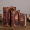Decorative Objects Figurines Antique Simulation Books Vintage Home Openable Fake Book for Bookcase Decoration Book-shaped Storage Box Container L230724