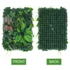 Fiori decorativi Green Wall Faux Greenery Prati artificiali Pannello Sfondo realistico Planta Foglie finte Piante imitate