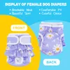 Washable Dog Diapers Female Reusable Highly Absorbent Doggie Diapers Dress Style Durable Leak-Proof Diapers for Dog Period Heat Incontinence Potty Training