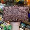 Borse da sera Articoli da regalo di Natale Scatola per borse Designer di lusso Borsa con pochette in cristallo con diamanti verdi Borse a catena da donna per matrimoni