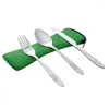 Set di stoviglie 3 pezzi Acciaio inossidabile Forchetta Cucchiaio Stoviglie da viaggio Posate da campeggio Antibatterico Utensili semplici per cucina Vaisselle