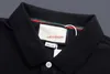 5Aデザイナーメンズポロシャツ黒と白のライトラグジュアリー半袖パネル100％コットンクラシックレタービジネスカジュアルポロネックファッションスリムフィット3xl