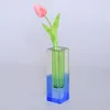 Dekoratif nesneler figürinler güzel akrilik kristal gökkuşağı vazo lüks sütun tomurcuk masası vazolar çiçek kap nordic oda ev dekorasyon 230721