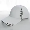 Bollmössor mode hiphop trucker hattar visorer kvinnor män snapback baseball cap justerbar vintage järnkedja utomhus casquette