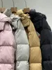 暖かい女性のダウンジャケットファッションシングルアイテムオールインワンパンスーツスーパーライトスーパーソフトグースダウンウォームウィンタージャケットのジャケット