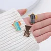 Brooches Vintage Home Item Enamel Pins Coffee Pot Cup Brooch Fashion Badge Drip Pin Gothic Jewelry Gift Drop