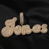 Pendant Necklaces Customized Personalized Letter Name Pendant Necklace Men's Hip Hop 5ACZ Stone Shop Sparkling Ice Out Rap Singer Jewelry 230724
