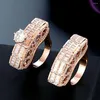 Fedi nuziali Zlxgirl Fashion Trendy Couple Finger Of Party Gifts Fidanzamento con zirconi cubici Dubai American Bridal Aneis Anel Accessorio