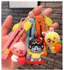 Keychains Lanyards Cute cartoon Kakao character keychain creative rubber keychain Mobile Phone Straps couple bag pendant childrens favorite gift J230724
