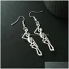 チャームパンクハロウィーンヴィンテージスケルトンSkl dangle dangle earrings for women Jewelry Partyギフトドロップ配達DH2V1