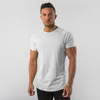 Men s T Shirts Summer Solid Cotton Short Sleeve T Shirt Men Gym Clothing Fashion Plain Tight Tops Tees Sports Bodybuilding Fitness T shirt 230724