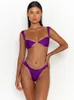 Vrouwen Badmode Miyouj Sexy Bikini Print Badpak Vrouwen 2023 Bandeau Mujer Bad Pak Bandage Beachwear Micro String Braziliaanse Badpakken 230724