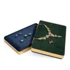 Jewelry Pouches Stackable Suede Luxury Metal Ring Tray For Store Display