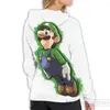 Herren-Kapuzenpullover, Herren-Sweatshirt für Damen, lustiger Luigi – Super Smash Bros.-Druck, lässiger Kapuzenpullover, Streatwear