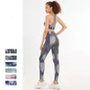 2024 lu lu lemens vestito delle donne di estate Set nuovo stampato vestito di yoga Set per le donne Quick Dry Yoga pantaloni supporto reggiseno sportivo vestito di forma fisica