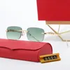 Altın kaplama Metal Mezun Mavi Lensler Lüks Gözlükler Moda Gradyan Güneş Gözlükleri Basit Büyük Kare Altın Çerçeve UV400 Plaj Sürüş Spor Gösterisi Lu Sunglass