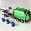 Blocos cidade série caminhão de lixo saneamento veículo blocos de construção limpeza modelo de carro com figura tijolos brinquedos para crianças presentes de aniversário l230724
