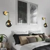 Wall Lamp Nordic Modern Glass Lamps LED Luxury Round Vintage Ball Bathroom Mirror Beside Bar Indoor Creative Retro Lights