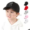 Casquettes De Baseball Enfant Mode Rue Chapeaux Enfants Snapback Casquette De Baseball Avec Lettre Broderie Drôle Printemps Été Hip Hop Garçon Chapeau Sun Drop Del Dh9Wx