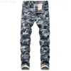 Hommes Jeans Ropa Hombre 2021 Hommes Camouflage Mode Slim Fit Homme Denim Pantalon Hip Hop Plus La Taille Maigre Mannen Homme Pantalon L230724