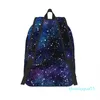 Rucksack für Männer und Frauen, große Kapazität, Schule für Studenten, Aquarell-Galaxie-Nachthimmel mit Sternen-Tasche