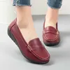 Kleid Schuhe Frauen Wohnungen Slip Auf Weiche Slipper Frauen Echtes Leder Schuhe Plattform Krankenschwester Damen Flache Schuhe Keil Weiß Zapatos de Mujer L230724