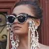 Sunglasses 2023 Trendy Cat Eye Sunglasess Women Men Luxury Rhinestone Sun Glasses Bling Diamond Shades Eyewear Female Fashion Eyeglasses