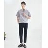 Men's Casual Shirts Men Summer Cool Teens Short Sleeve Breathable Trendy Male Clothing All-match Baggy Korean Student