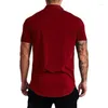 Polos pour hommes été évacuation de l'humidité sensation de fraîcheur à manches courtes hommes Polo hommes coton mode col montant T-shirt Gym musculation hauts