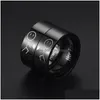 Couple Rings 8Mm Titanium Steel Fashion Style Men Women Letter Her Always His Jewelry Gift Drop Delivery Ring