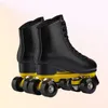 Inline Roller Skates High quality Women Men PVC Leather black Roller Skates Skating Shoes Sliding Quad Sneakers Outdoor Beginner 2 Row Adult 4 Wheel HKD230720