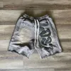 Männer Shorts Männer Frauen Frühling Sommer Ins Netz Rot Design Sinn Y2k Buchstaben Schaum Gestickte Lose Lässige Fünf Teil Hosen 230724