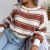 Jerseys y suéteres de punto de manga larga con farol informal para mujer Otoño Invierno 2023 Crop Top