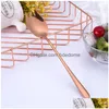 Spoons Long Handle Tooth Spoon Fork Stainless Steel Home Kitchen Dining Flatware Noodles Ice Cream Dessert Forks Cutlery Tool Drop Del Dhxrc