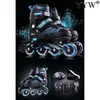 Inline Roller Skates Kid Inline Roller Skates Shoes Skating Boy Girl Child Outdoor Indoor Sport Sneakers 4 Wheels Flash Gear Set HKD230720