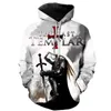 Mannen Hoodies Tempeliers 3D Gedrukt Mannen Mode Toevallige Lange Mouwen Hooded Sweatshirts Streetwear Oversized Trui Bovenkleding